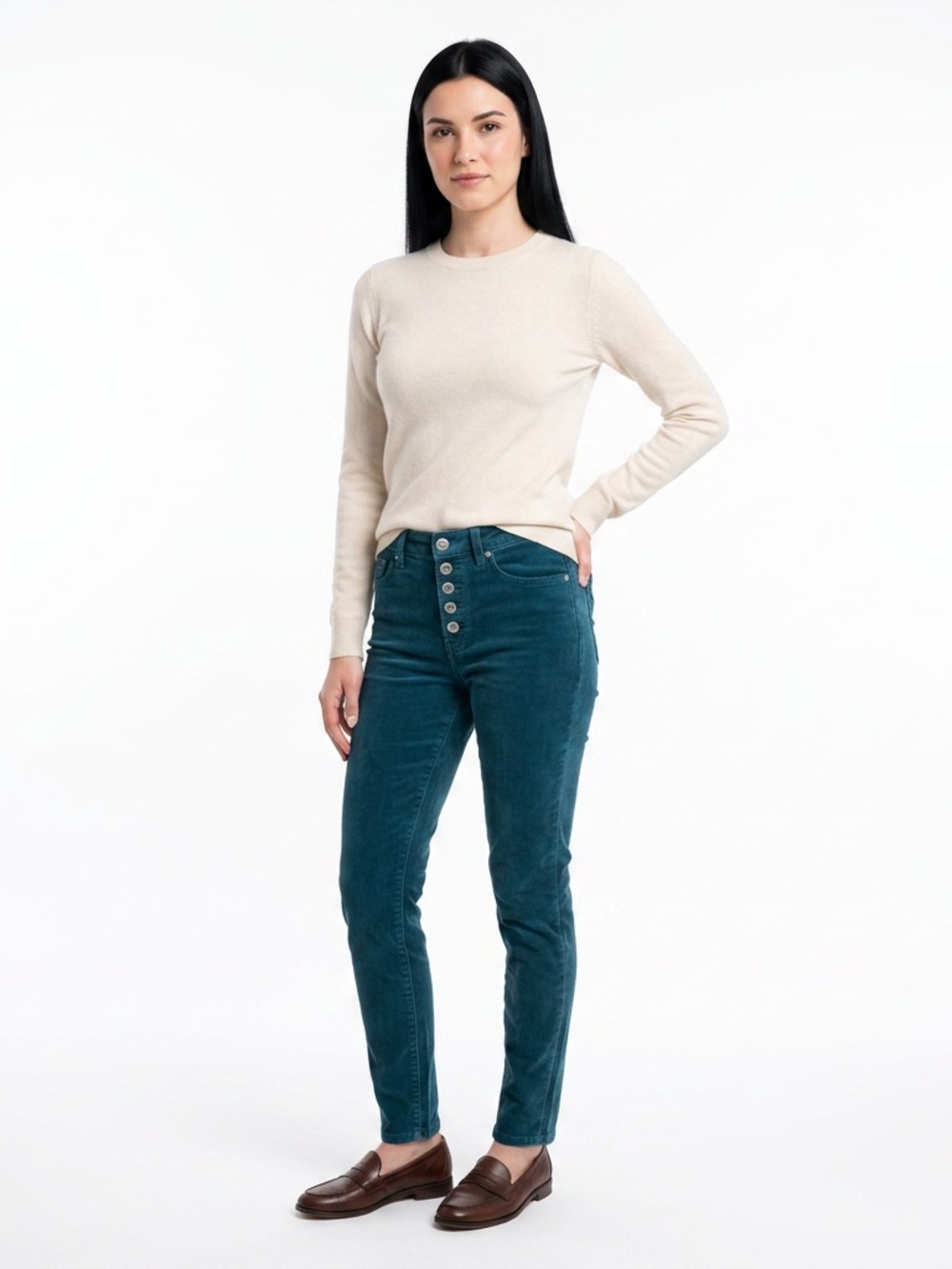 Anthropology Pilcro Women's Blue Teal Corduroy Jeans